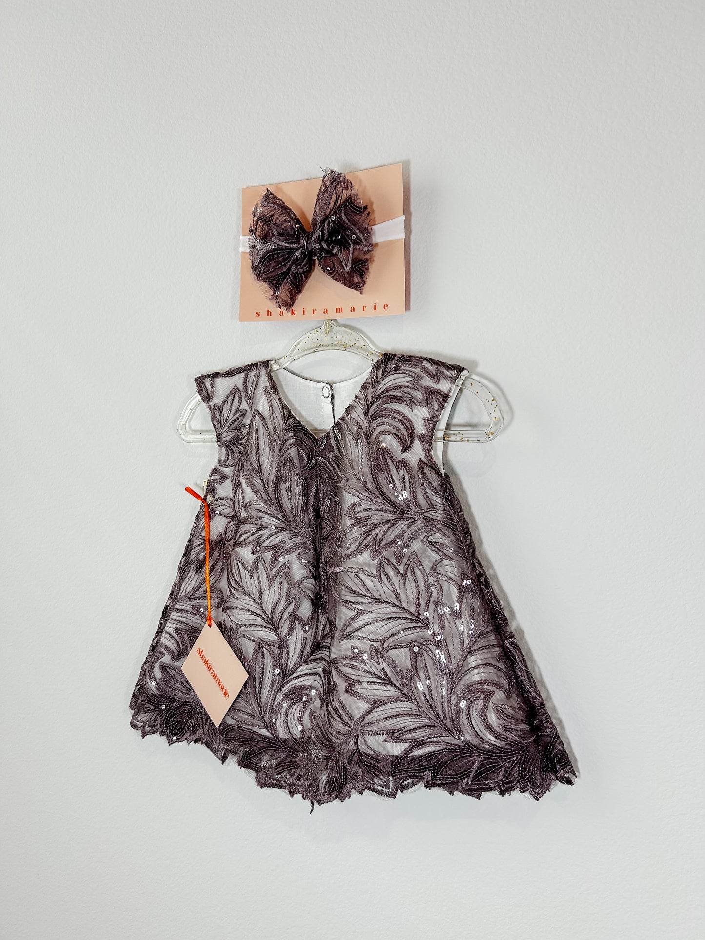 PLUM NEWBORN DRESS
