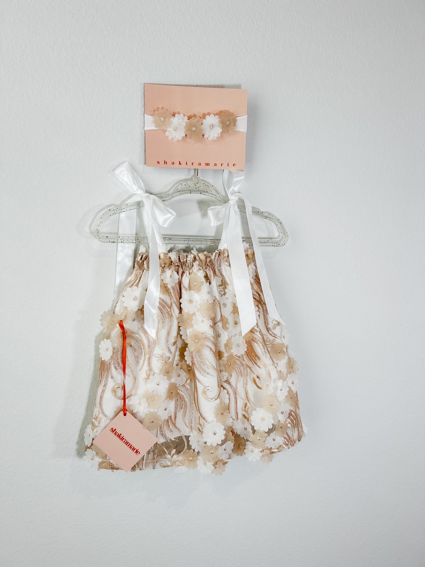 PEACHY NEWBORN DRESS