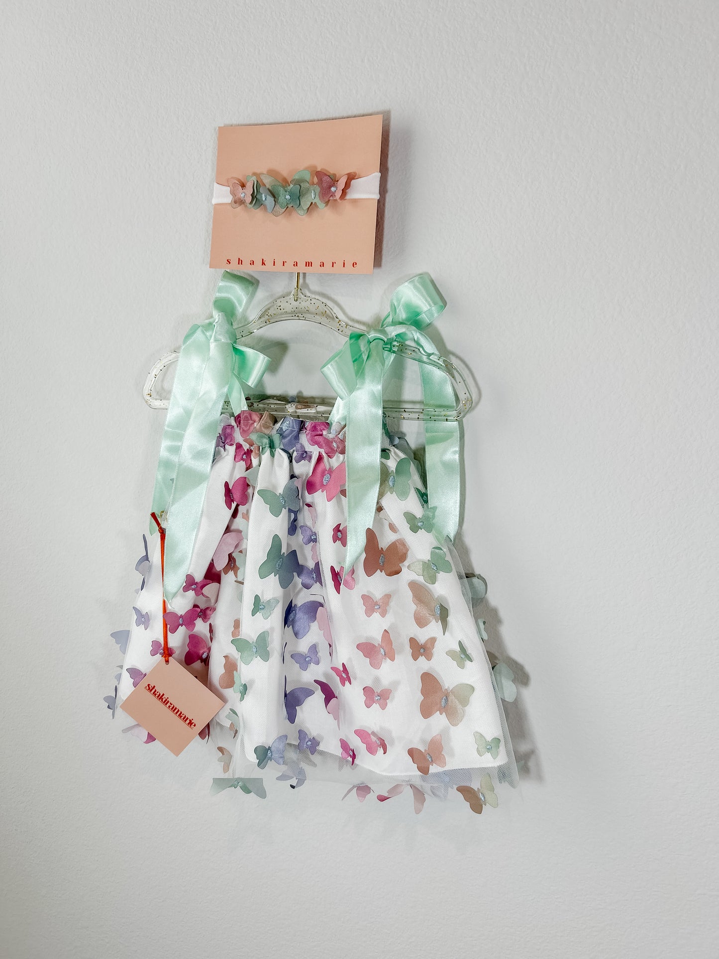BUTTERFLIES NEWBORN DRESS