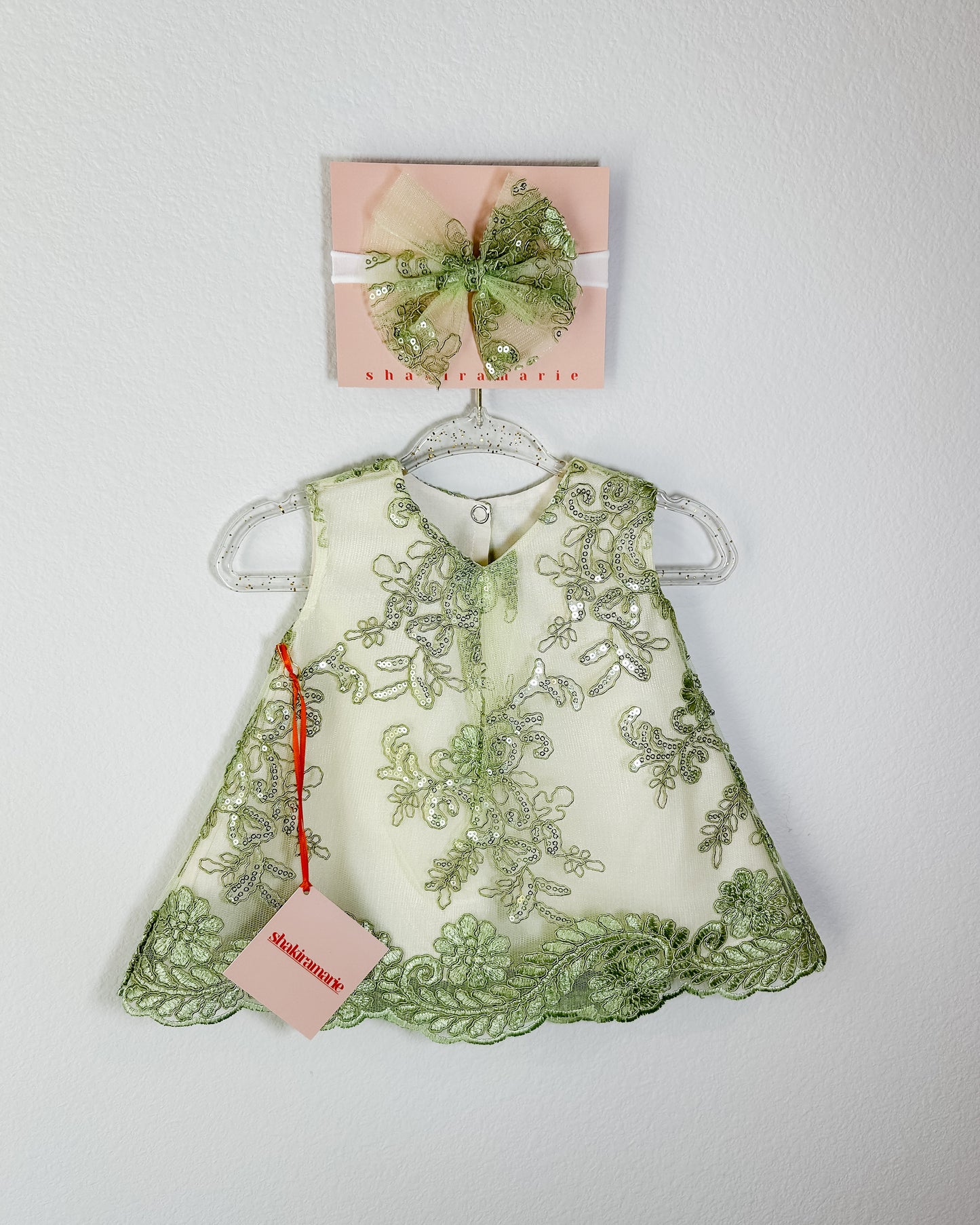 SAGE NEWBORN DRESS