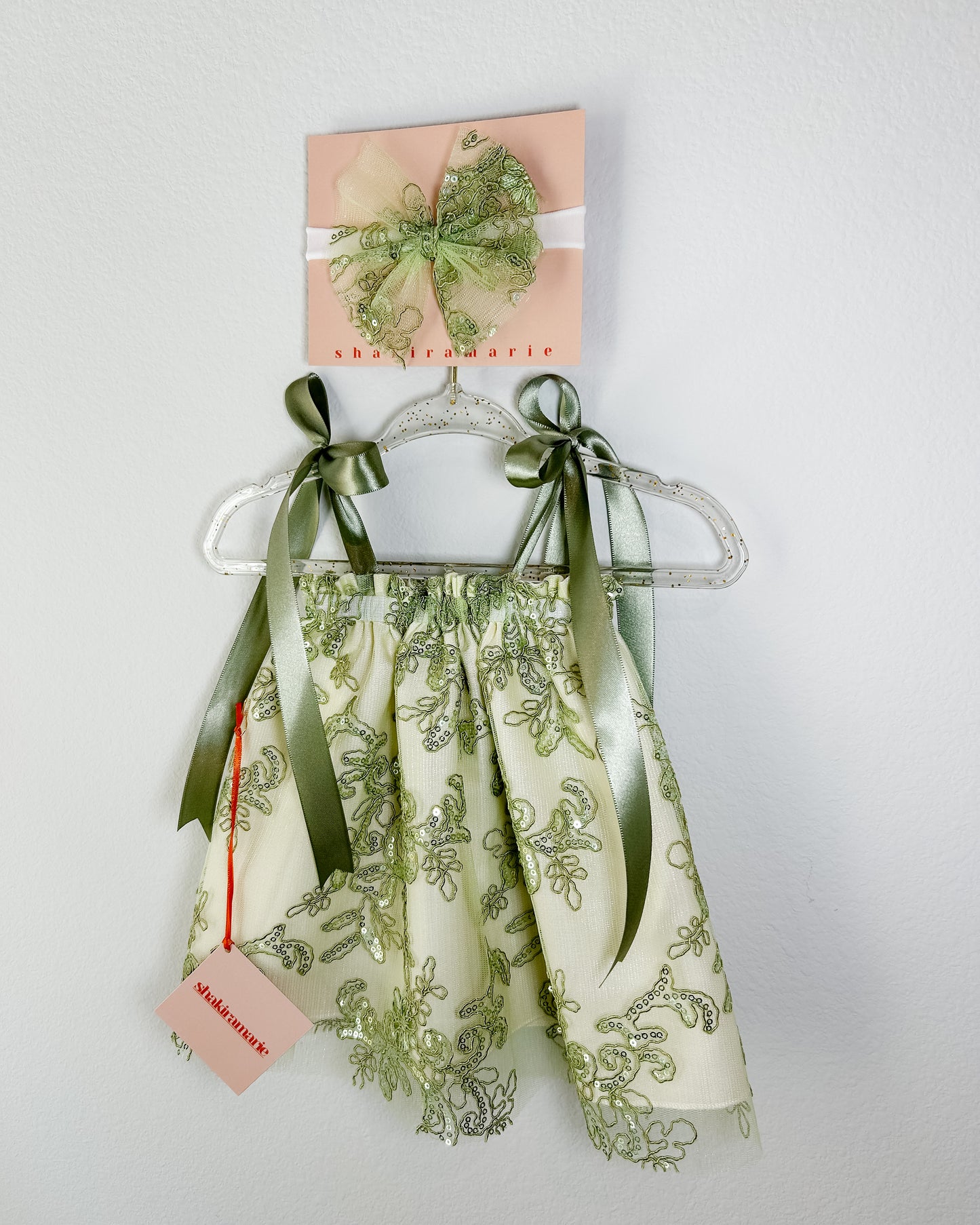 SAGE NEWBORN DRESS
