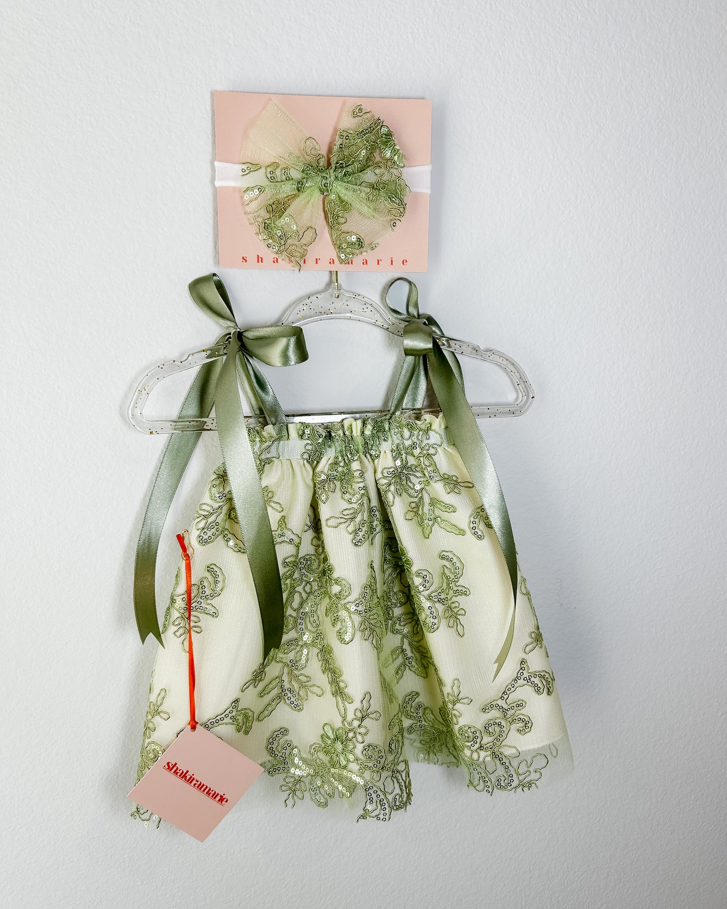 SAGE NEWBORN DRESS