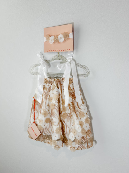PEACHY NEWBORN DRESS